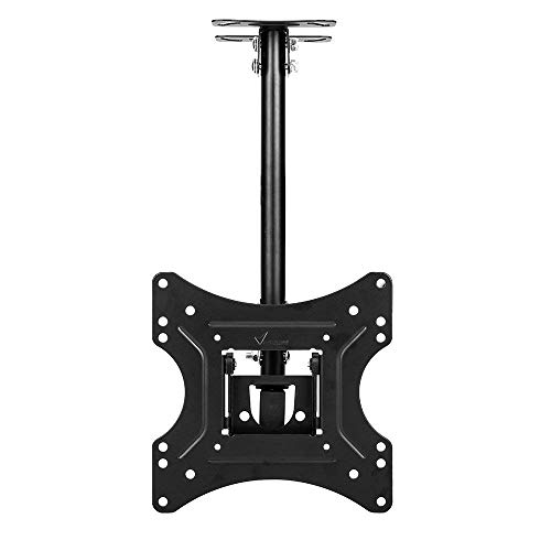 Vemount Soporte de Techo para TV de 14-45 Pulgadas(38cm-110cm) para LED LCD Pantalla Plana MAX.VESA 200mmx200mm,Carga MAX.25KG,Inclinación Giratorio Plegable y Altura Ajustable