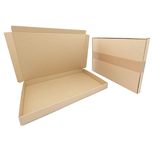 Verpacking 100 cajas de postales WP XS, 350 x 250 x 30 mm, para envíos internacionales XS, formato DIN A4, cartón DHL, ligero y estable