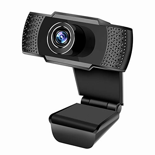 VESSTT Webcam 1080P con Micrófono, Cámara Web USB HD, Reducción de Ruido Dual, para Video Chat, Grabación, Reuniones, Compatible con PC Windows, Computadora Mac (Type 1)
