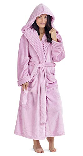 Vestidos de Mujer Bata de pingüino Búho Vestidos de Lujo para Mujer Batas de Felpa Novedad Animal Hood Super Soft Touch Fleece Batas de baño para Ella! (S, Bebé Rosa)