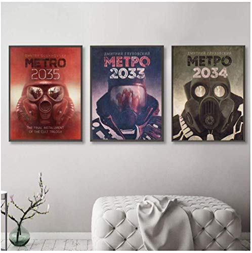 VGSD® Metro Poster and Prints 2033 2034 2035 Juego Pintura En Lienzo Impresiones Wall Art HD Imagen para Decoración del Hogar -50X70Cm3Pcs