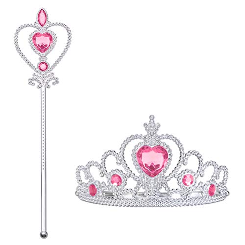 Vicloon Accesorios de Vestir Princesa: Corona, cetro. Cosplay, Carnaval Fiesta de cumpleaños Fiesta de Halloween (Rosa) Vicloon Accesorios de Vestir Princesa: Corona, cetro. Cosplay, Carnaval Fiesta de cumpleaños Fiesta de Halloween (Rosa)