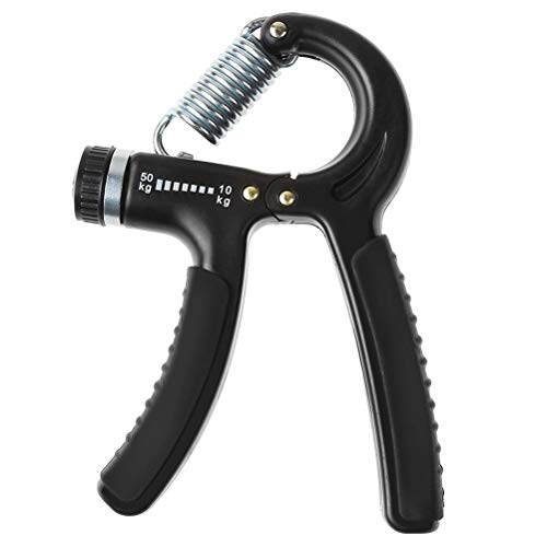 Vicloon Fortalecedor de Agarre, 10-50KG Ajustables Agarre Manual Ejercicio, Entrenador de Músculos de Mano Utilizado para Entrenamiento Antebrazo, Muñeca, Apretón de Manos - 1 Piezas, Negros Vicloon Fortalecedor de Agarre, 10-50KG Ajustables Agarre Manual Ejercicio, Entrenador de Músculos de Mano Utilizado para Entrenamiento Antebrazo, Muñeca, Apretón de Manos - 1 Piezas, Negros