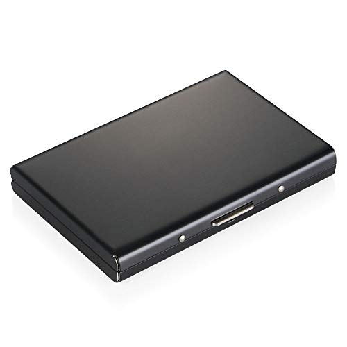Vicloon Tarjetero para Tarjetas de Crédita/Visita/Monedero, Delgado Portatarjetas Metálico con RFID Bloqueo y 6 Ranuras de PVC, para Hombre y Mujer - Negro Vicloon Tarjetero para Tarjetas de Crédita/Visita/Monedero, Delgado Portatarjetas Metálico con RFID Bloqueo y 6 Ranuras de PVC, para Hombre y Mujer - Negro