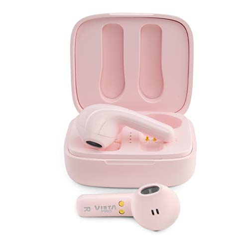 Vieta Pro Life - Auriculares inalámbricos solidarios (Bluetooth 5.0, True Wireless, micrófono, Touch Control y Voice Assistant) Color Rosa