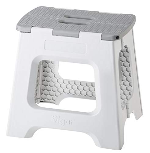VIGAR Taburete Plegable Compact de Color Gris de 32 cm de Altura (8917) VIGAR Taburete Plegable Compact de Color Gris de 32 cm de Altura (8917)