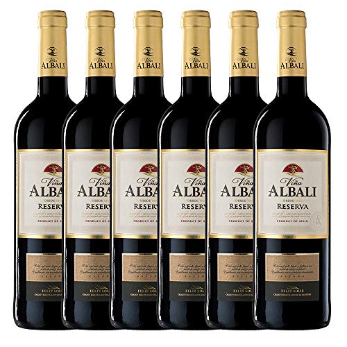 Viña Albali Reserva D.O. Valdepeñas - Paquete de 6 x 750 ml - Total: 4500 ml Viña Albali Reserva D.O. Valdepeñas - Paquete de 6 x 750 ml - Total: 4500 ml