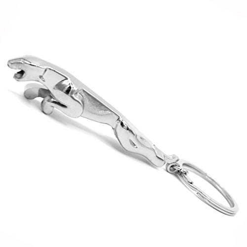 VmG-Store Jaguar - Llavero de metal cromado (plateado cromado) VmG-Store Jaguar - Llavero de metal cromado (plateado cromado)