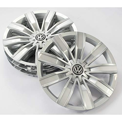 Volkswagen 5NA071457A Tapacubos (4 unidades), color plateado brillante Volkswagen 5NA071457A Tapacubos (4 unidades), color plateado brillante