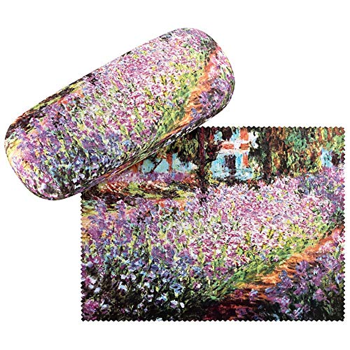 VON LILIENFELD Estuche Gafas Funda Ligeramente Estable Colorido Regalo Motivo Arte Floral Claude Monet: El jardín