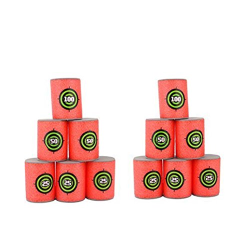 VORCOOL Latas de Espuma Blanda Objetivo Latas de Espuma Objetivo de Juegos de Tiro Nerf para Niños 12 Piezas VORCOOL Latas de Espuma Blanda Objetivo Latas de Espuma Objetivo de Juegos de Tiro Nerf para Niños 12 Piezas