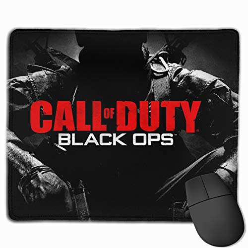 VOROY Call Duty Black Ops Cod Game - Alfombrilla de ratón personalizable, 25 x 30 cm, con base de goma suave y barata para juegos de ordenador