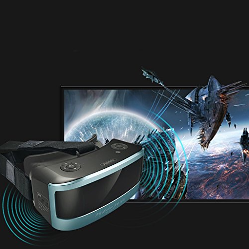 VR-one 3D Gafas de cine Realidad virtual Juego de casco Headset 1080P CPU de ocho núcleos Sharp HD Panorámica de pantalla ( Color : Azul )