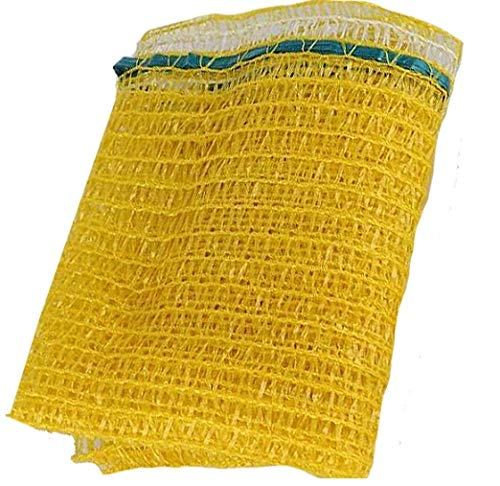 VRYSAC - Saco de malla raschel amarillo, con cerrador, para 5 kg de limones, naranjas, cebollas, etc. 3-4 kg de nueces. BALEARES Y CANARIAS CONSULTAR ANTES. (100)