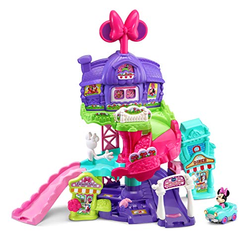 VTech ciudad mágica Mouse, TutTut Bólidos Disney, divertido playset interactivo, incluye un coche de Minnie con la voz original, multitud de elementos para manipular (3480-521822)