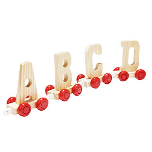 Wakauto 28Pcs Juguete de Madera para Niños Tren del Alfabeto de Madera Juguetes de Tren para Niños Que Aprenden Letras en Inglés Educativas Juguetes Preescolares de Madera para Niños Wakauto 28Pcs Juguete de Madera para Niños Tren del Alfabeto de Madera Juguetes de Tren para Niños Que Aprenden Letras en Inglés Educativas Juguetes Preescolares de Madera para Niños
