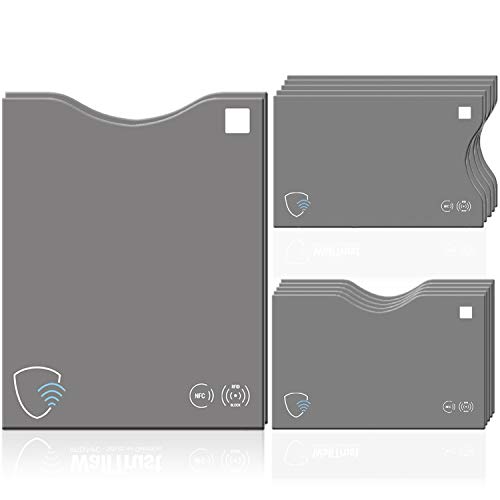 WallTrust® protectoras de tarjetas RFID NFC | Protección * Aprobado TÜV Alemán * | 12 Fundas para Tarjeta de Crédito Débito Identificación y Pasaporte