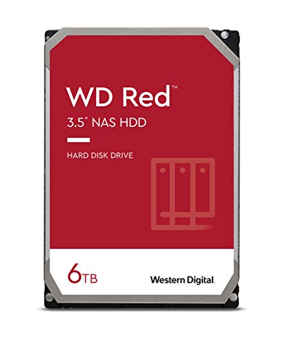 WD Red 6TB NAS 3.5 pulgadas Disco duro interno Clase 5400 r.p.m, SATA 6 Gb/s, SMR, Cah2 256MB
