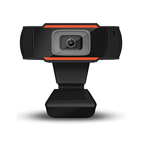 Webcam Full HD 1080P con Micrófono Cancelación de Ruido ,USB Webcam Mini Plug Play para Videollamadas, Estudios,Skype,medios de transmisión,Ordenador, Conferencias,PC,con Clip Giratorio
