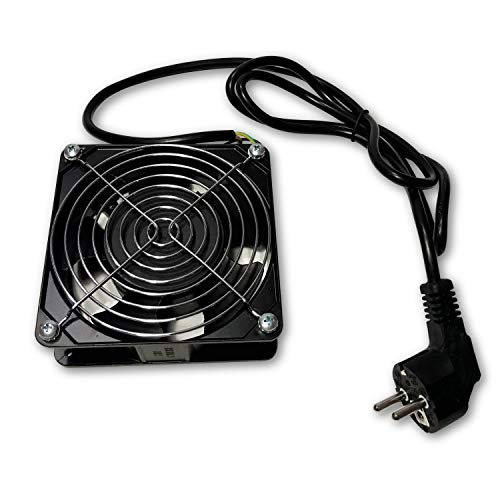 Welly Enjoy IT WY40040 - Ventilador de 220V para Bastidor (Cable de conexión 2 m, Enchufe Schuko) Color Negro Welly Enjoy IT WY40040 - Ventilador de 220V para Bastidor (Cable de conexión 2 m, Enchufe Schuko) Color Negro