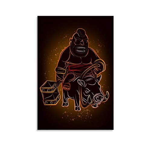 WERTQ Hog Clash of Clans - Póster artístico de pared (40 x 60 cm) WERTQ Hog Clash of Clans - Póster artístico de pared (40 x 60 cm)