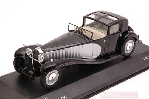 WHITEBOX WB221 Bugatti Type 41 Royale 1927 Black/Silver 1:43 MODELLINO Die Cast Compatible con