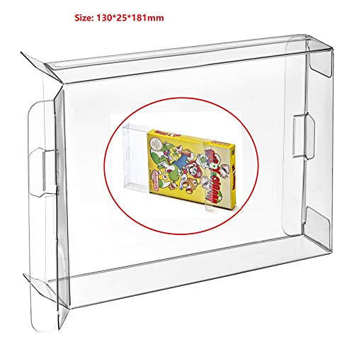 WiCareYo 10pcs claro caja de la caja de manga CIB protector para NES juegos cartucho de caja
