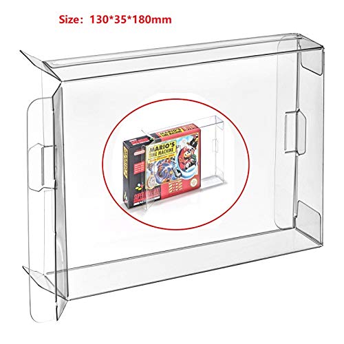 WiCareYo Funda de caja clara 10pcs para la caja del cartucho de juegos SNES N64 WiCareYo Funda de caja clara 10pcs para la caja del cartucho de juegos SNES N64