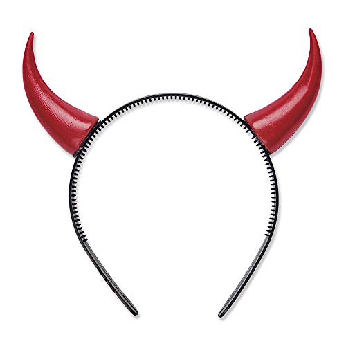 WIDMANN 599386031 - Diadema de Diablo con Cuernos Rojos WIDMANN 599386031 - Diadema de Diablo con Cuernos Rojos