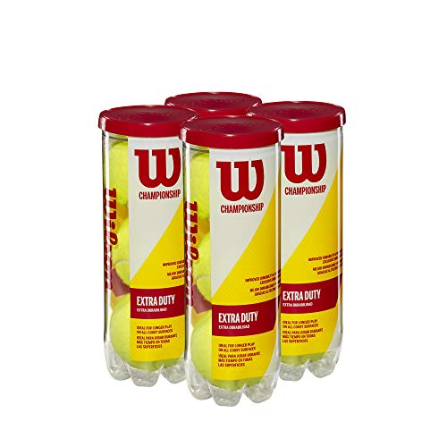 Wilson Championship Extra Duty Tennis Ball (4-Pack), Yellow Wilson Championship Extra Duty Tennis Ball (4-Pack), Yellow
