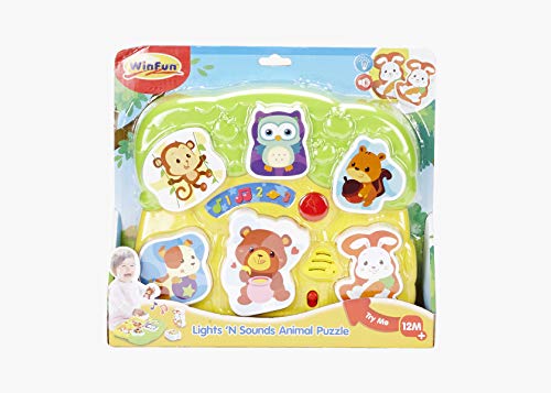 winfun - Puzle de animales con luz y sonido (44524) , color/modelo surtido