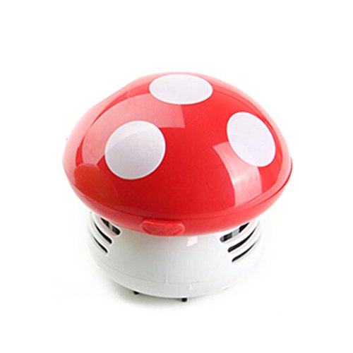WINOMO Mini Aspirador de Polvo de Limpiador del Escritorio de Diseño de Estampado (Rojo)