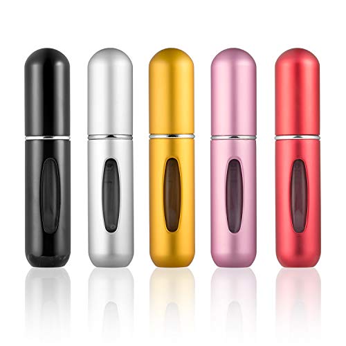 Wodasi Atomizador de Perfume, 5 Pieza Atomizador del Perfume, 5ml Botella Vacío Pulverizador Viaje en Bolso Bomba Recargable Perfume Spray Frasco Botella Vacío de Perfume de Viaje Wodasi Atomizador de Perfume, 5 Pieza Atomizador del Perfume, 5ml Botella Vacío Pulverizador Viaje en Bolso Bomba Recargable Perfume Spray Frasco Botella Vacío de Perfume de Viaje