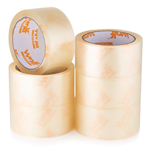 Wolf Tape - Cinta de embalaje transparente, resistente para embalaje, cinta adhesiva multiusos para sellar cajas y paquetes, cinta de envío certificada FSC, paquete de 3 o 6 rollos de 48 mm x 66 m Wolf Tape - Cinta de embalaje transparente, resistente para embalaje, cinta adhesiva multiusos para sellar cajas y paquetes, cinta de envío certificada FSC, paquete de 3 o 6 rollos de 48 mm x 66 m