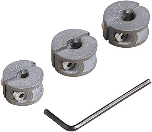 Wolfcraft 2755000 2755000-3 topes de Profundidad para Brocas diam. 6, 8, 10 mm, plata, Set de 3 Piezas Wolfcraft 2755000 2755000-3 topes de Profundidad para Brocas diam. 6, 8, 10 mm, plata, Set de 3 Piezas