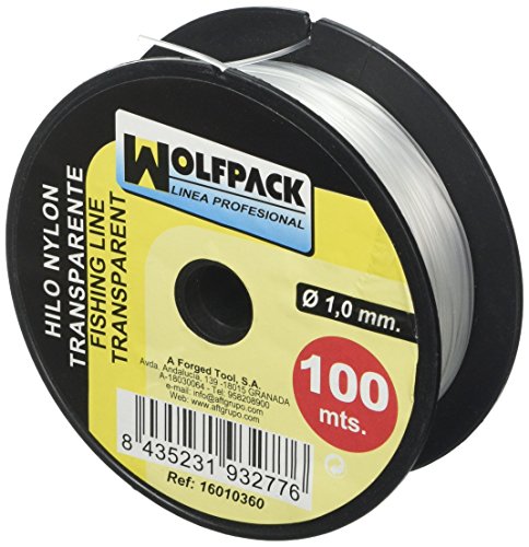 WOLFPACK LINEA PROFESIONAL 16010360 Hilo Nylon Transparente 1.0 mm. Rollo 100 m
