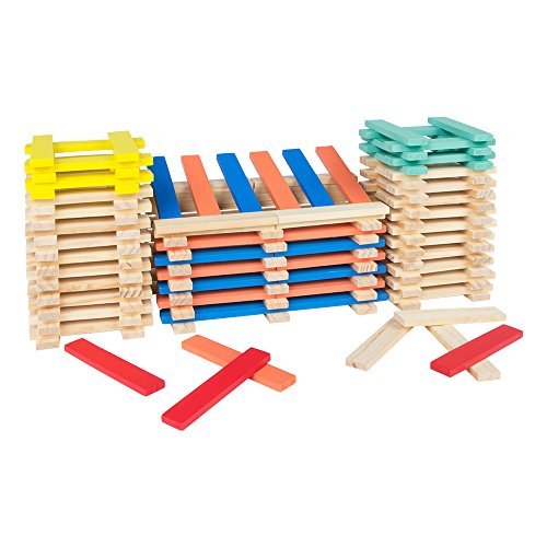 WOOMAX - Cubo 200 bloques apilables de madera (ColorBaby 43617) WOOMAX - Cubo 200 bloques apilables de madera (ColorBaby 43617)