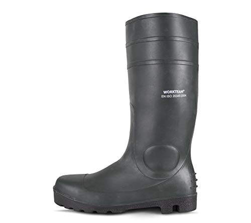 Work Team Bota pocera Verde, nitrilo y PVC, Puntera y Plantilla de Acero Hombre Verde 46 Work Team Bota pocera Verde, nitrilo y PVC, Puntera y Plantilla de Acero Hombre Verde 46