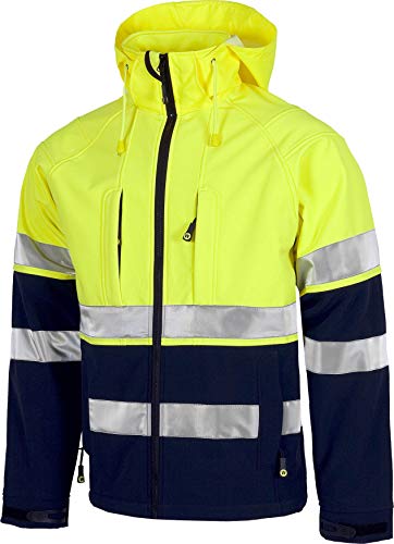 Work Team Workshell Combinado con Alta Visibilidad, 2 Cintas Reflectantes. Hombre Marino+Amarillo A.V. XL Work Team Workshell Combinado con Alta Visibilidad, 2 Cintas Reflectantes. Hombre Marino+Amarillo A.V. XL