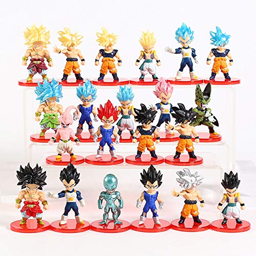 World Collection Lote de 21 Piezas de Dragon Ball,Lote Completo de Figuras del Universo de Bola de Dragon,Figuras coleccionables Goku World Collection Lote de 21 Piezas de Dragon Ball,Lote Completo de Figuras del Universo de Bola de Dragon,Figuras coleccionables Goku