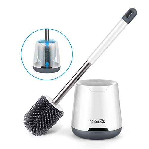 WOTEK Escobillas Y Portaescobillas de Inodoro, Escobillas de Baño Silicona, Escobillas de Baño/Escobilla WC/Cepillo Limpieza,Cepillo Y Soporte para Inodoro de Silicona, Strong Decontamination(Blanco) WOTEK Escobillas Y Portaescobillas de Inodoro, Escobillas de Baño Silicona, Escobillas de Baño/Escobilla WC/Cepillo Limpieza,Cepillo Y Soporte para Inodoro de Silicona, Strong Decontamination(Blanco)