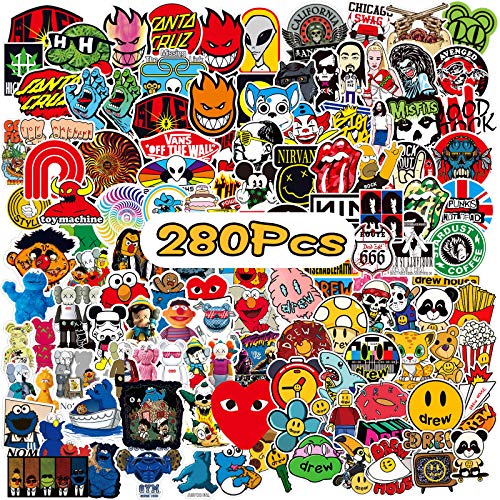 WOTEK Pegatinas, 280PCS Pegatinas Moto Impermeable y Repetible, DIY Pegatinas Skate HD con PCV y Vinilos, Juego de Stickers Amplio Uso para Maleta, Patineta, Móvil, Ordenador, Botella, Bicicleta, Moto WOTEK Pegatinas, 280PCS Pegatinas Moto Impermeable y Repetible, DIY Pegatinas Skate HD con PCV y Vinilos, Juego de Stickers Amplio Uso para Maleta, Patineta, Móvil, Ordenador, Botella, Bicicleta, Moto