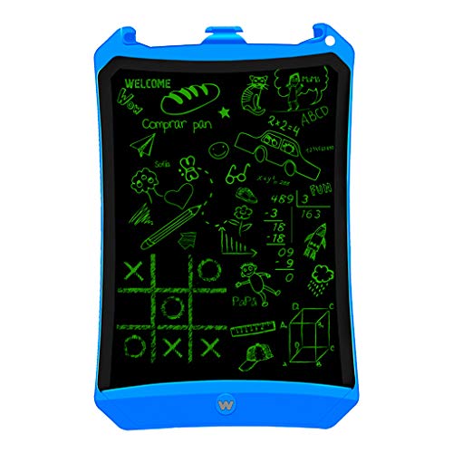 Woxter Smart Pad 90 Blue - Pizarra electrónica, Tableta de escritura de 9", Tonalidad Verde, Sensor de presión (10-200g), pila CR2016, Imanes para Nevera, color azul