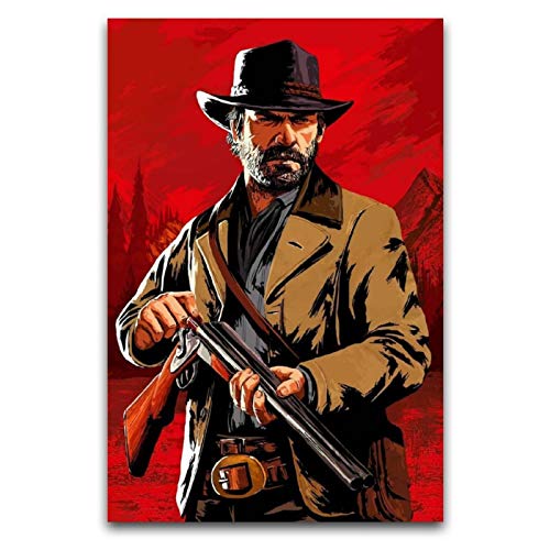 WPQL Arthur Morgan Red Dead Redemption Redemption - Póster de arte moderno de 2 dormitorios para decoración del hogar y hotel, impresión artística clásica de 30 x 45 cm WPQL Arthur Morgan Red Dead Redemption Redemption - Póster de arte moderno de 2 dormitorios para decoración del hogar y hotel, impresión artística clásica de 30 x 45 cm