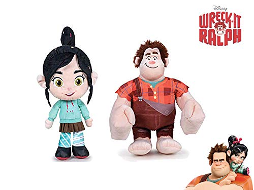 WR ¡Rompe Ralph! 2 - Pack 2 Peluches de la película Ralph rompe Internet: Ralph, el demoledor + Vanellope, la niña 7'50"/19cm Calidad Super Soft WR ¡Rompe Ralph! 2 - Pack 2 Peluches de la película Ralph rompe Internet: Ralph, el demoledor + Vanellope, la niña 7'50"/19cm Calidad Super Soft