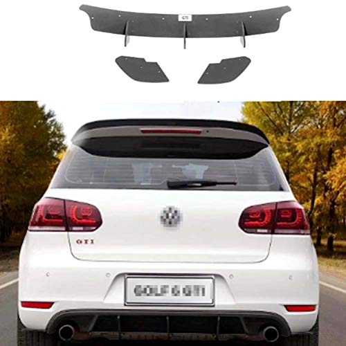 wuwenjun 3 uds ABS Negro Parachoques Trasero Labio alerón Trasero difusor Protector para Volkswagen VW Golf 6 VII MK6 GTI R20 2010-2013