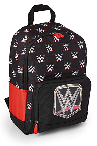 WWE Mochila Escolar Niño Lucha Libre, Mochilas Escolares Juveniles con Bolsillo Frontal, Merchandising Oficial World Wrestling Entertainment, Regalos para Niños Niñas Adolescentes Adultos