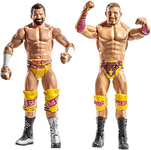 WWE- Pack de 2 Figuras básicas con Accesorio Mojo Rawley/Zack Ryder (Mattel Spain DXG42)