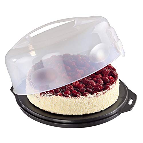 Xavax 00111514 - Recipiente para conservar y transportar tartas, Antracita/Transparente, Ø 31.5 cm Xavax 00111514 - Recipiente para conservar y transportar tartas, Antracita/Transparente, Ø 31.5 cm