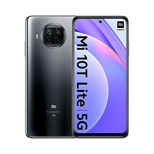Xiaomi Mi 10T Lite 5G - Smartphone 6+128GB, 6,67" FHD+ DotDisplay, Snapdragon 750G, Cámara cuádruple de 64 MP con IA, 4820 mAh, Gris Perla (Versión oficial) con Alexa Hands-Free, pearl gray Xiaomi Mi 10T Lite 5G - Smartphone 6+128GB, 6,67" FHD+ DotDisplay, Snapdragon 750G, Cámara cuádruple de 64 MP con IA, 4820 mAh, Gris Perla (Versión oficial) con Alexa Hands-Free, pearl gray